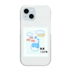 しりとりの湿度100％ Clear Smartphone Case