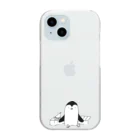 橘アンズのサウナたぬき〜ペンギン〜 Clear Smartphone Case