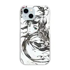 NamusanShopの水墨画の龍 Clear Smartphone Case