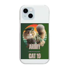 SaBATaNのアーミー猫10 Clear Smartphone Case