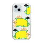 tanpopousagiのサイのpyaara Clear Smartphone Case