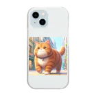 レールファン&スピリチュアルアイテムショップのデブ猫 Clear Smartphone Case