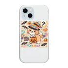 あとりえmignonのハロウィンドッグ Clear Smartphone Case