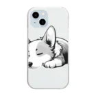 おもちのコーギージョンくんのうたた寝 Clear Smartphone Case