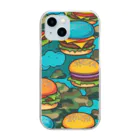 カモフラアイランドのカモフラハンバーガー Clear Smartphone Case