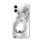 gallerykaorin-Shopのモノクロ　エゾリスのタッチ Clear Smartphone Case