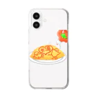 Lily bird（リリーバード）のラブ文鳥オムライス Clear Smartphone Case