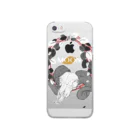 leaf【MOON】の灰色の葉 Clear Smartphone Case