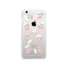 ＊momochy shop＊のいちごとうさぎ Clear Smartphone Case