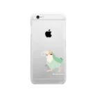 コザクラインコSHOP (kotorigoto/Lovebirdlove)のGyoeeeeeコザクラインコ Clear Smartphone Case