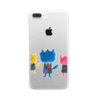 ねこぜや のノラヌコ3兄弟 Clear Smartphone Case