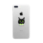 高崎アニマルランドの蝶ネクタイ黒猫 Clear Smartphone Case