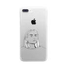 HÖGBRONのA woman with earrings Clear Smartphone Case