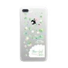 夢見る柴犬のFour-leaf-clover Clear Smartphone Case