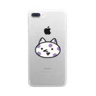 くまＳＨＯＰのどくがらのねこ・どあっぷ Clear Smartphone Case