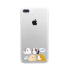 nins・にんずの4匹のモルモット・I LOVE GUINEA PIG Clear Smartphone Case