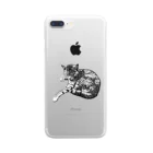 yamico835の版画猫 Clear Smartphone Case