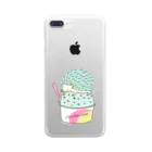 なみはりねずみのChoco Mint ハリネズミ Clear Smartphone Case