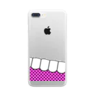 歯りきり雑貨店の歯-HA pink Clear Smartphone Case