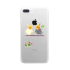 LittleLoroのどノーマルオカメインコとルチノーちょいわき 0350 Clear Smartphone Case