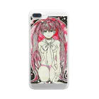 maekawakumagoroの満月と女の子 Clear Smartphone Case