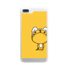 暇人アフロのうさとら。 Clear Smartphone Case