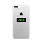 April.のApril.BOX LOGO(グリーン×ブラック) Clear Smartphone Case