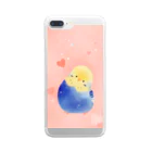 継続支援プラスタのセキセイインコ Clear Smartphone Case