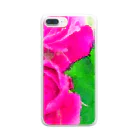 yunyunlivvyのpink green Clear Smartphone Case