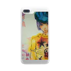 芥 柴太郎。(数式レスポール)の滲みキャスケット。 Clear Smartphone Case