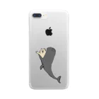 🍚の鯨からこんにちは猫 Clear Smartphone Case