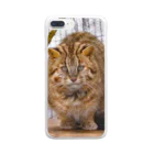 やまねこショップSUZURI支店のツシマヤマネコ Clear Smartphone Case