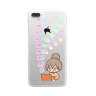 mikan-mikanの白目女子とパソコン Clear Smartphone Case