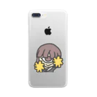 ひまわりのLINE絵文字　単眼少女 Clear Smartphone Case