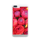 mayblueのred peony Clear Smartphone Case