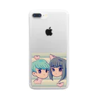 どろんこのレトロメルヘンな男女 Clear Smartphone Case