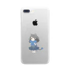 7soraのおめかしねこ（あお） Clear Smartphone Case