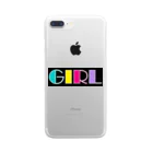 Ushi-Haruのレトロカラフル　GIRL Clear Smartphone Case