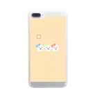 コロ。COLOM.犬いぬdogリボングッズ.のアイドルふうふう三姉妹！スマホケース Clear Smartphone Case