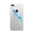 切り絵作家カジタミキのクジラの切り絵 Clear Smartphone Case