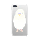 sucre usagi (スークレウサギ）の白いインコさん Clear Smartphone Case