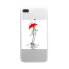 KonKonのこんイラスト 雨降りのこん Clear Smartphone Case