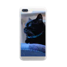 Itsukiの黒猫モクちゃん（お昼寝） Clear Smartphone Case