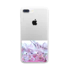 pinkrabiのキラうさ Clear Smartphone Case