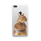 DEGU.のデグーのねむちゃん~エン麦ボトル~ Clear Smartphone Case