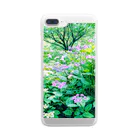 かさかさの部屋の紫陽花に囲まれて Clear Smartphone Case