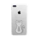 Bloom Love のサバトラ猫(ФωФ)(後ろ姿) Clear Smartphone Case
