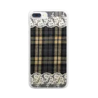 merongのチェック＆レース Clear Smartphone Case