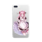 女の子の絵しょっぷの丸メガネメイドちゃん Clear Smartphone Case