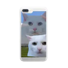 サカナやさんの真顔ねこ Clear Smartphone Case